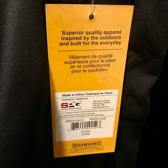 Browning Mens Black Hunting Sweater- L - Picture 4 of 8